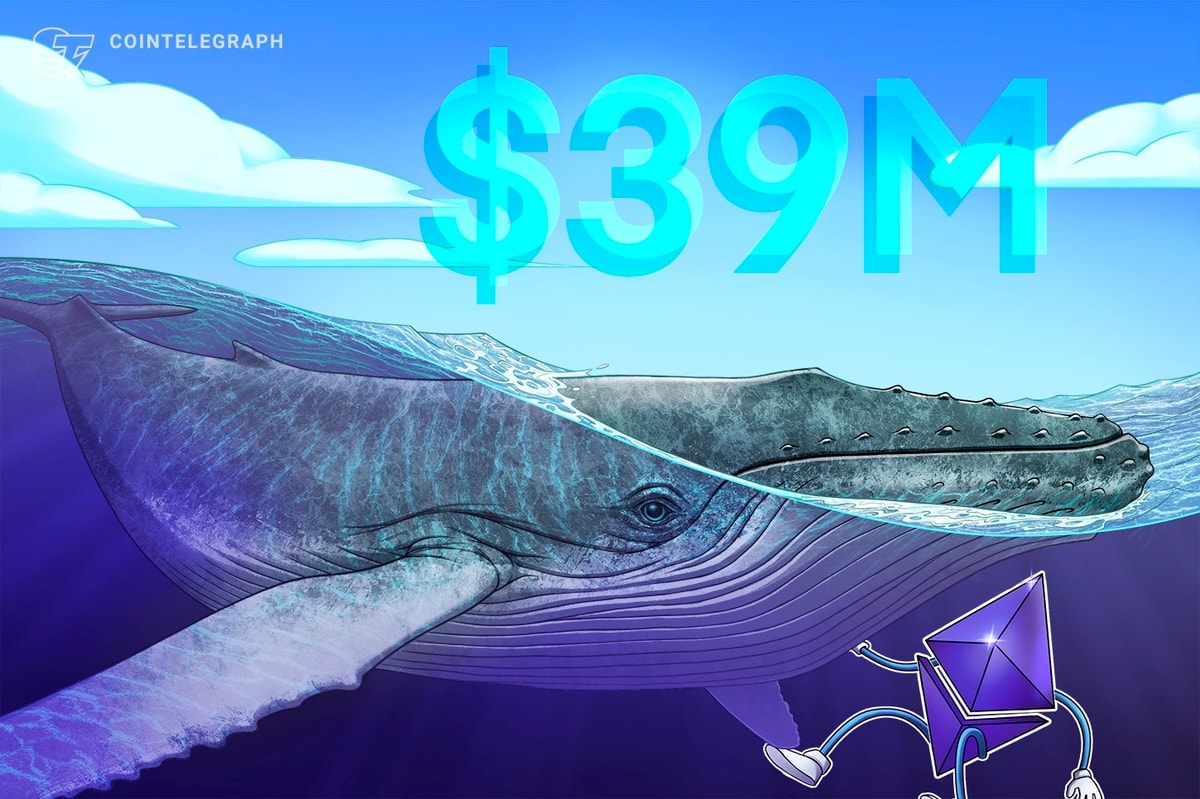 Ethereum Whale stacks $ 39 million in Eth despite the ether that falls harder than bitcoin